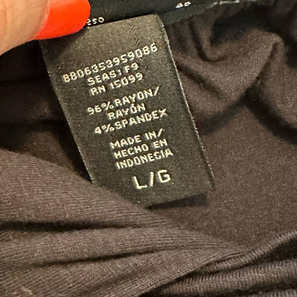 Apostrophe black long sleeves high neck top size Large - Picture 4 of 9